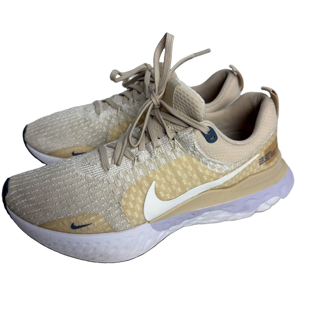Nike React Infinity Run Flyknit 3 Oatmeal Women's 10 Training Shoes DZ3016-101